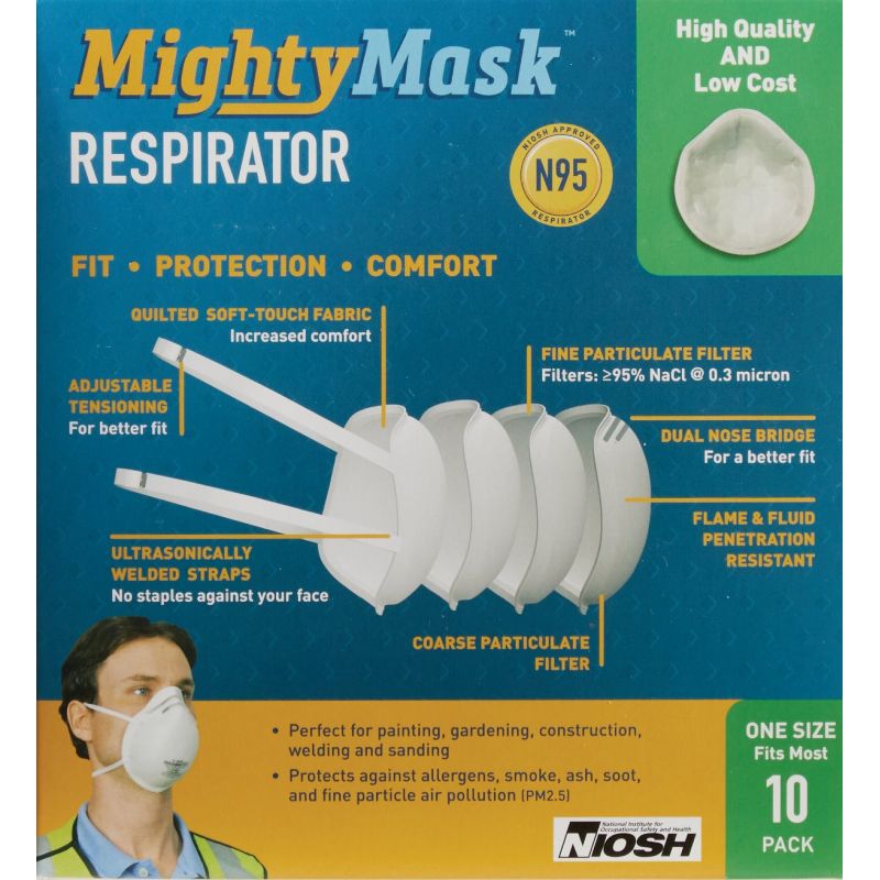 Mighty Mask N95 Dust &amp; Face Mask Disposable