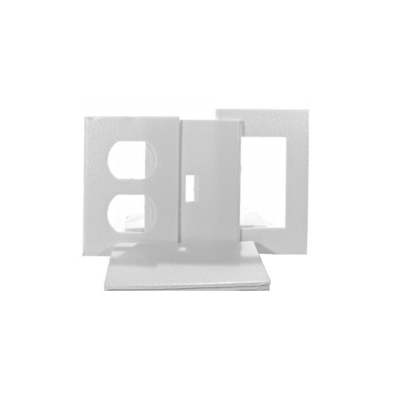 Frost King OS6H Plate Sealer, 4 in L, 2-1/2 in W, Plastic Foam, White White
