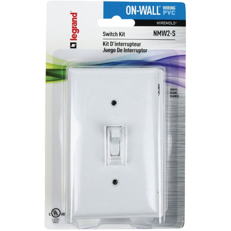 Wiremold On-Wall PVC Switch Box Kit White