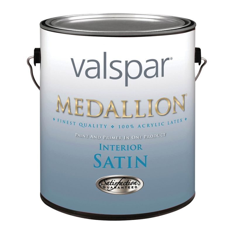 Valspar Medallion 3400 Series 3408-1GAL Interior Paint, Satin Sheen, Pastel, 1 gal, Can, 400 sq-ft Coverage Area Pastel (Pack of 4)