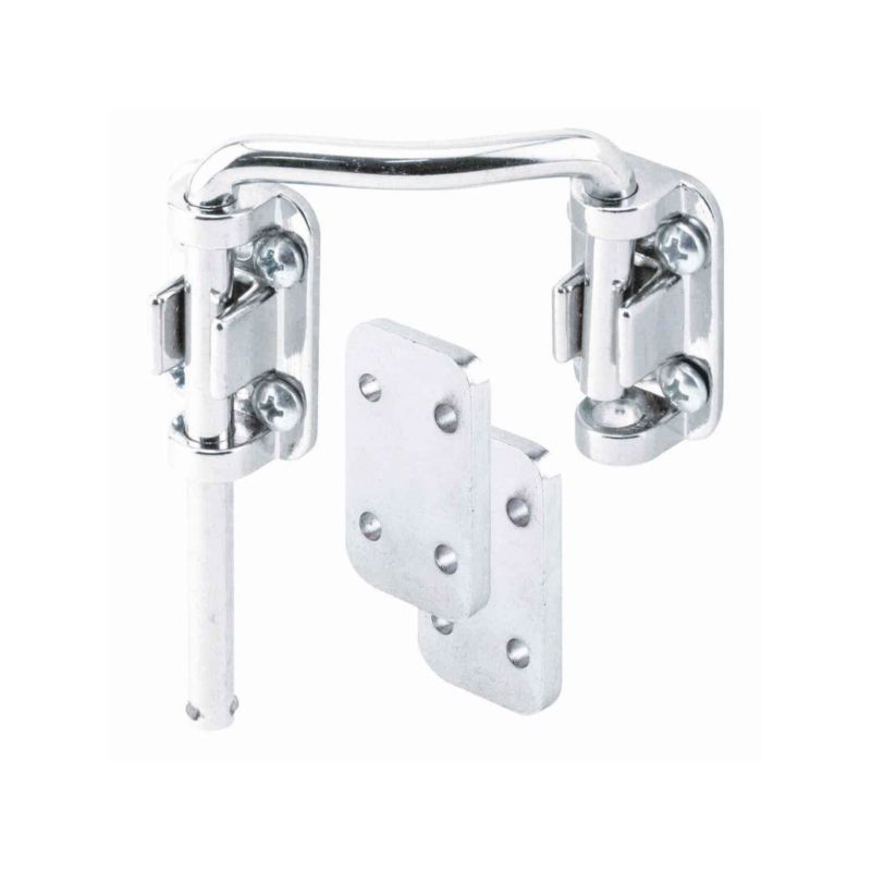 Prime-Line U 10537 Sliding Door Lock, Steel, Nickel, 3/16, 1/8, 1/4 in Thick Door