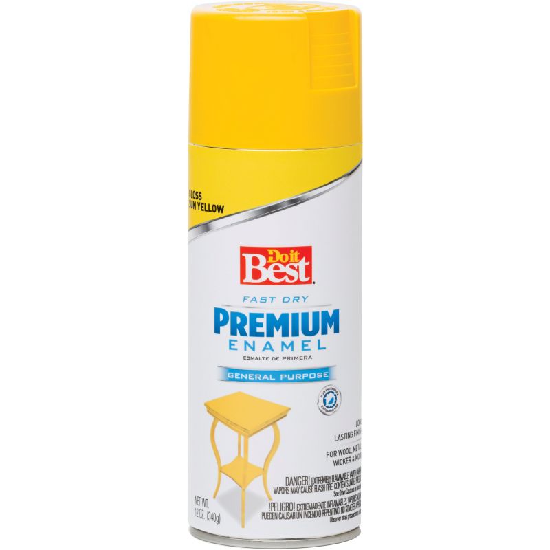 Do it Best Premium Enamel Spray Paint 12 Oz., Sun Yellow