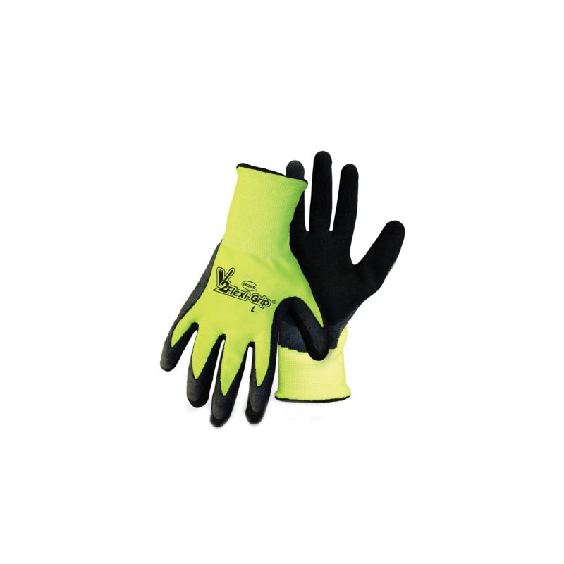 Boss 8412L-3 Work Gloves, L, Latex, Fluorescent L, Fluorescent