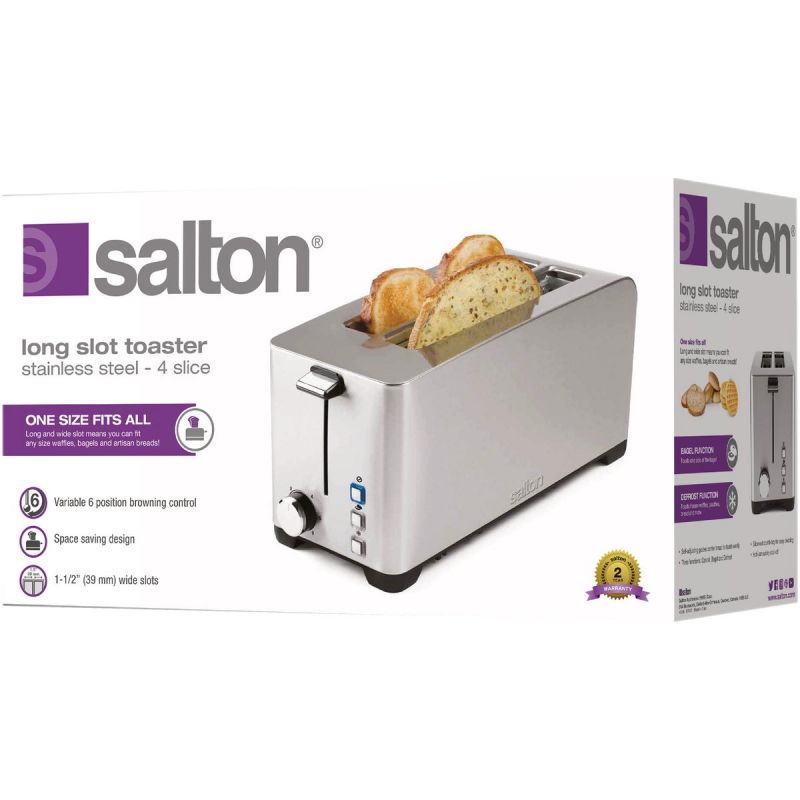 Salton Long Slot Toaster Silver