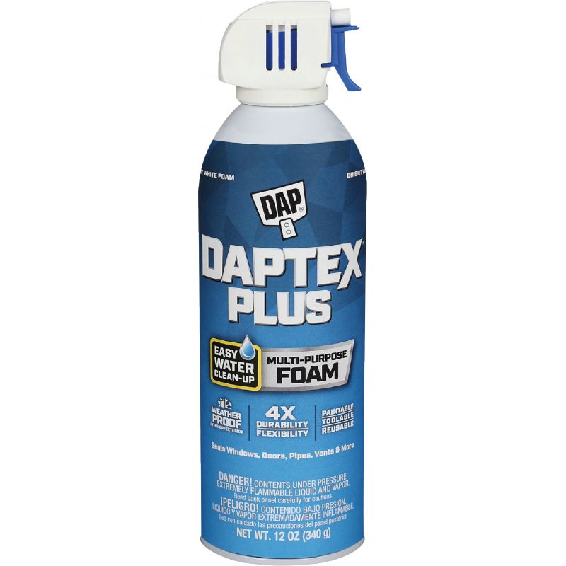 DAPtex Plus Multi-Purpose Foam Sealant White, 12 Oz.