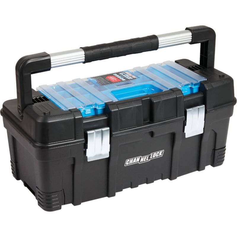 Channellock Toolbox with Organizer 76 Lb., Black/Blue