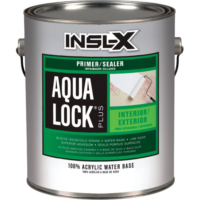 Insl-X Aqua Lock Plus Acrylic Interior/Exterior Primer 1 Gal., White
