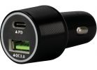 Blue Jet Fast Charge Car Charger with Power Delivery Black