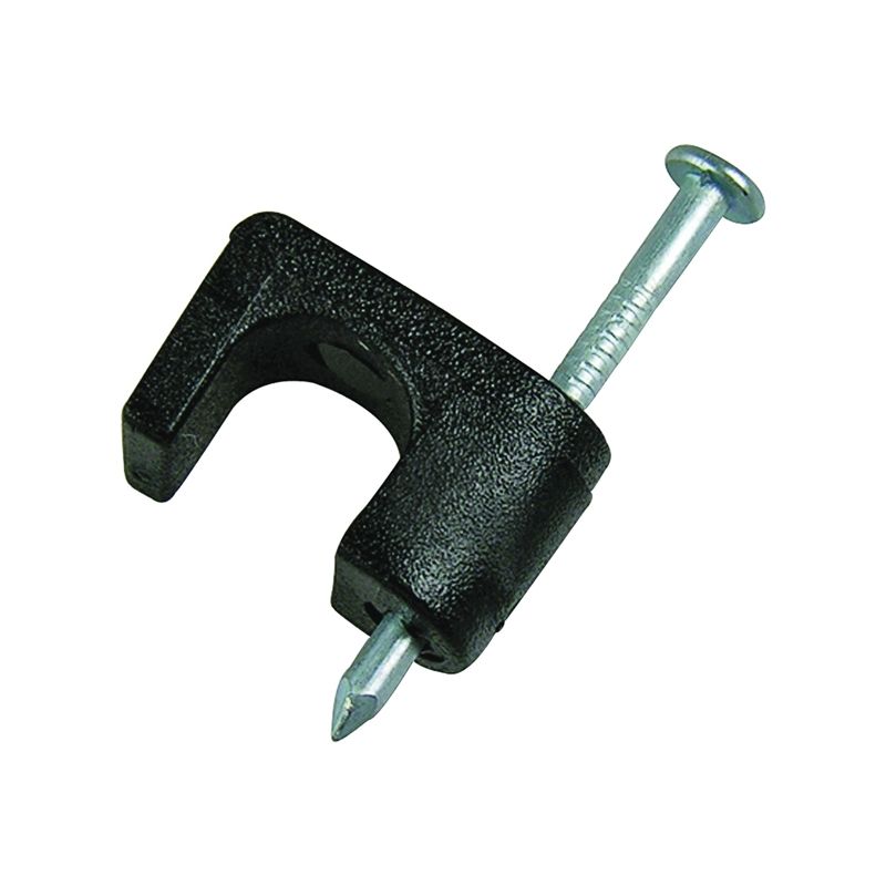 Gardner Bender PSB-1650T Cable Staple, 1/4 in W Crown, Polyethylene, 25/PK Black