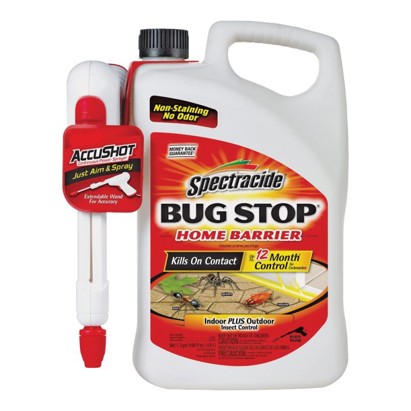 Spectracide HG-96380 Insecticide, Liquid, Spray Application, 1.33 gal Can Light Yellow/Water White