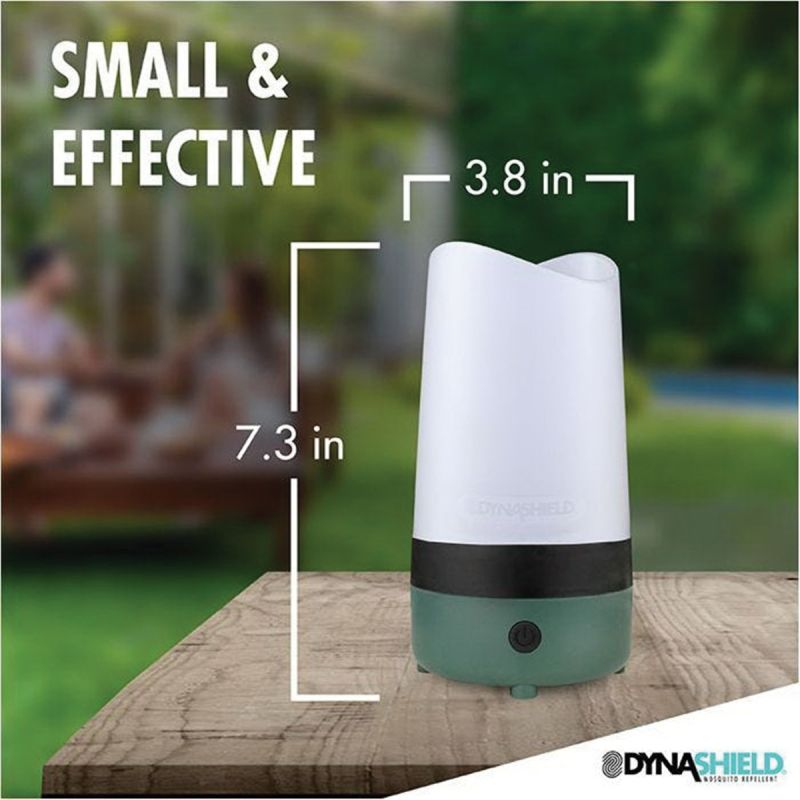 Dynatrap DynaShield DS1000-MSSR Mosquito Repeller, 45 hr Refill, 20 ft Coverage Area, Moss Green Housing