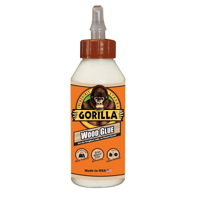 Gorilla 6200201 Wood Glue, Tan, 8 oz Bottle Tan