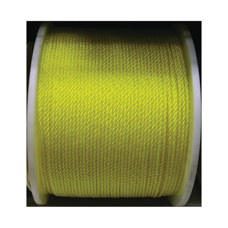 Ben-Mor 60191 Rope, 1/4 in Dia, 1300 ft L, Polypropylene, Yellow Yellow