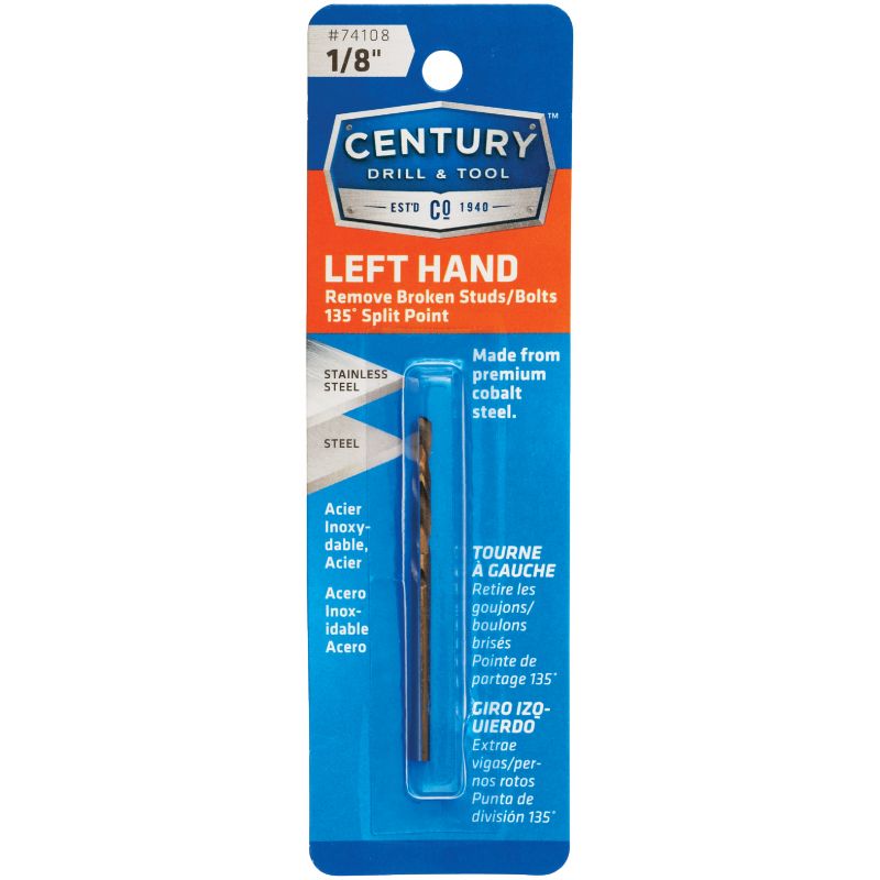Century Drill &amp; Tool Left Hand Drill Bit 1/8 In.