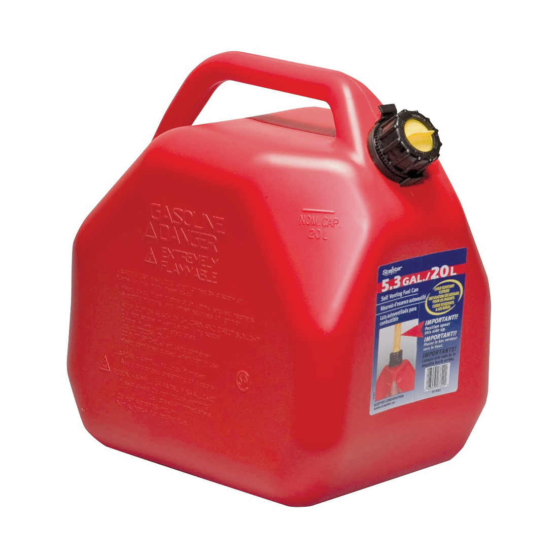 Kanister MFC 20L kolor OD / Red strap Gasoline - Berlopak