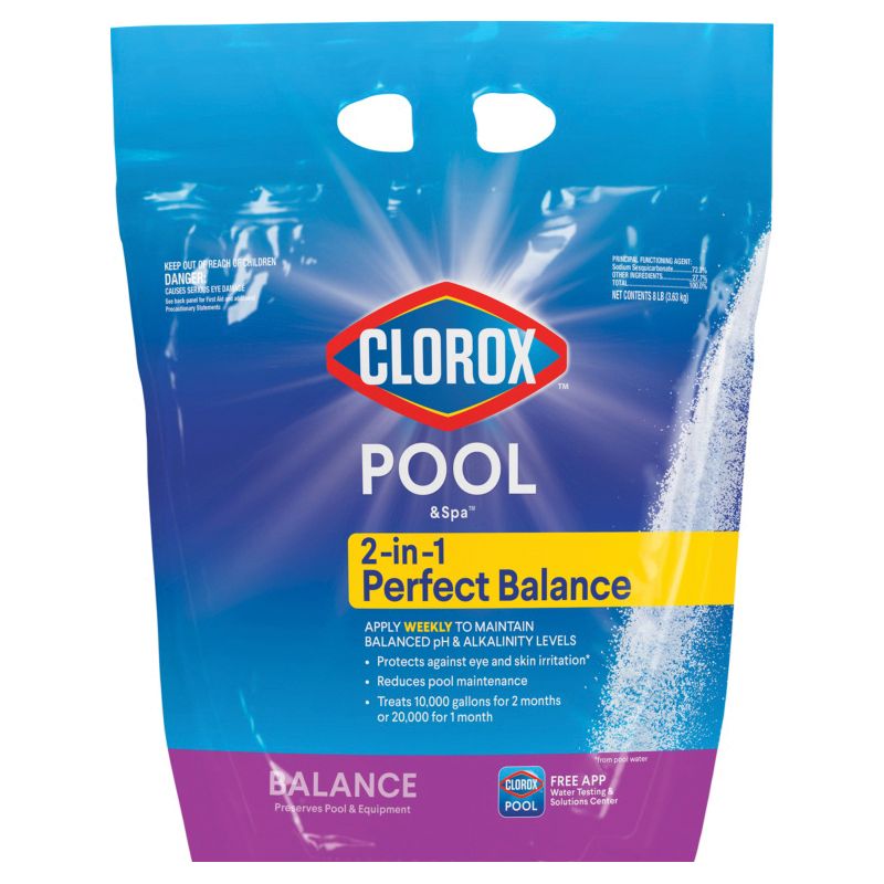 Clorox Pool &amp; Spa 12308CLX 2-in-1 Perfect Balance Chemical, 8 lb