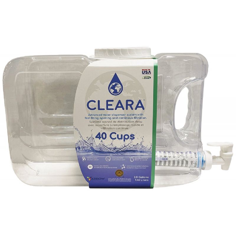 Arrow Cleara Filtered Water Bottle 40 Cup, Clear