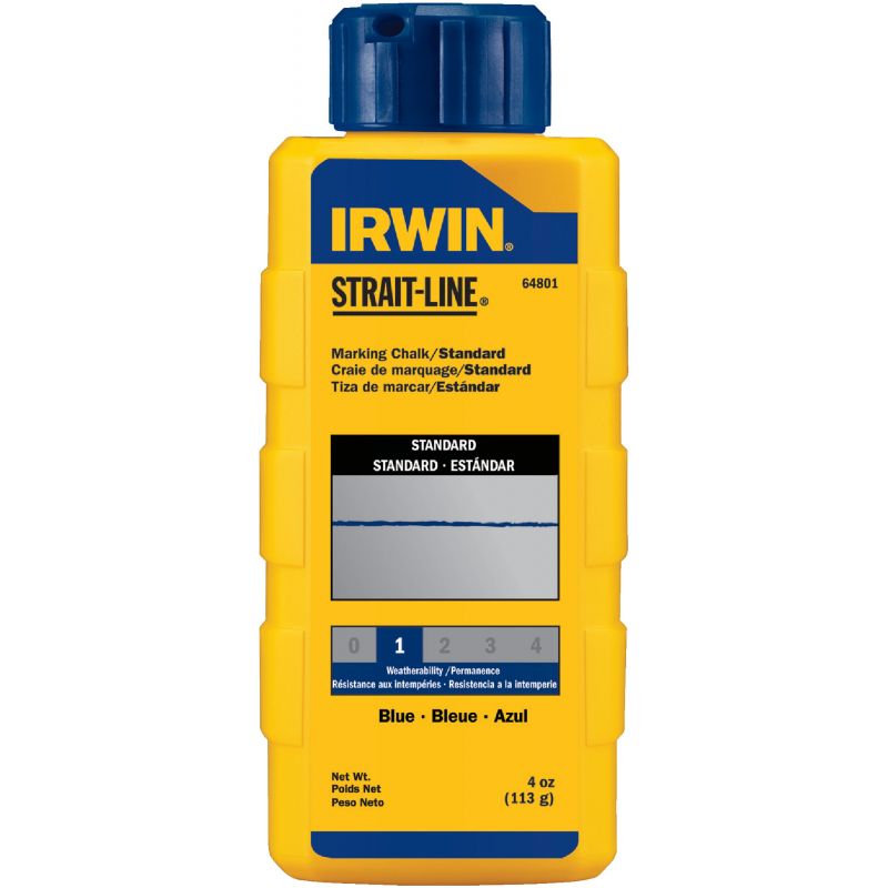 Irwin STRAIT-LINE Standard Chalk Line Chalk Blue, 4 Oz.