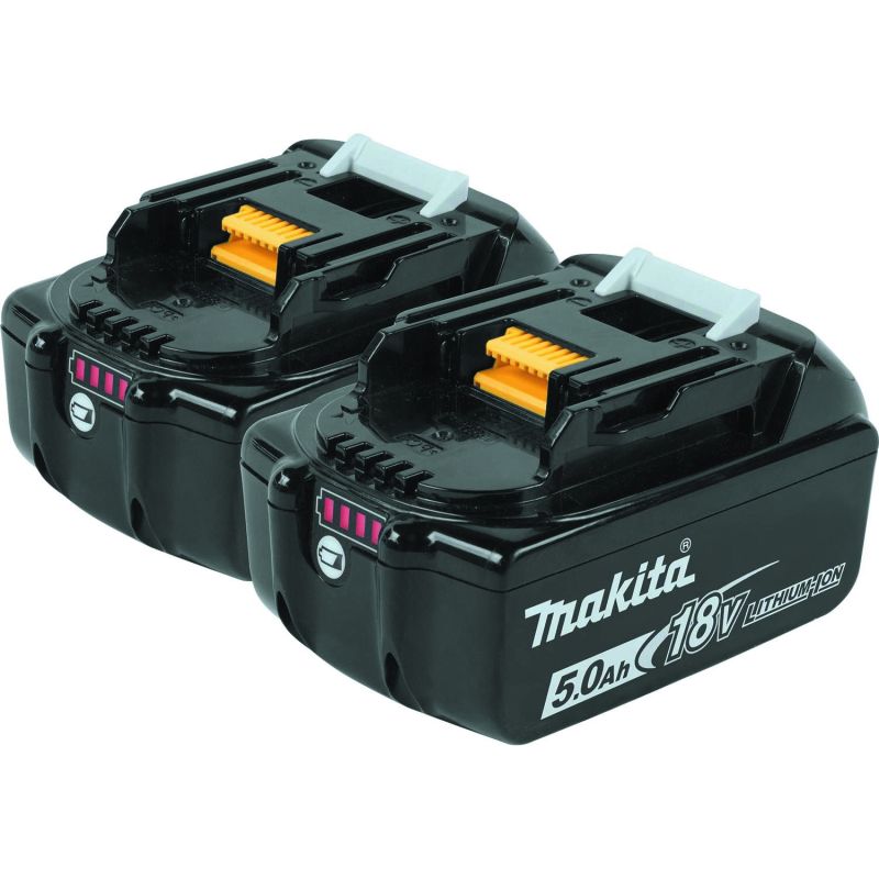 Makita BL1850B-2 Battery, 18 V Battery, 5 Ah, 45 min Charging, 2/PK
