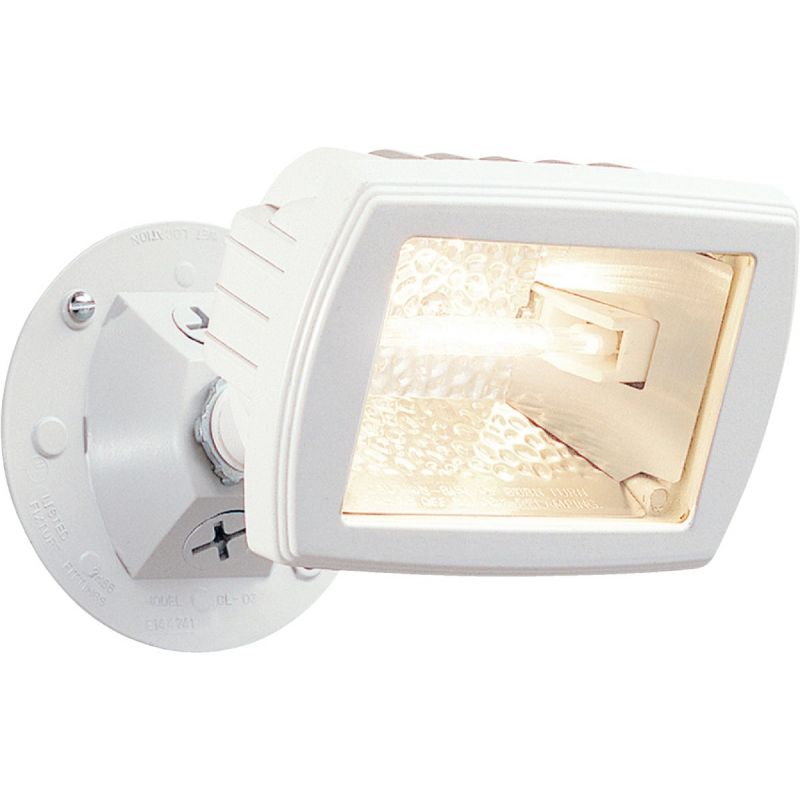 Designers Edge Mini Halogen Floodlight Fixture White
