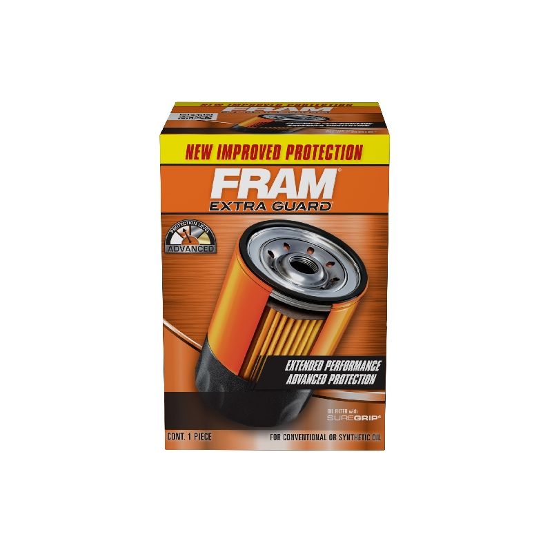 Fram Extra Guard PH3569 Spin-On Oil Filter, 3/4-16 Connection, Threaded, Cellulose, Synthetic Blend Filter Media Orange