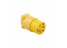 Eaton Wiring Devices 4229-BOX Armored Connector, 2 -Pole, 20 A, 250 VAC, Screw, NEMA: NEMA 6-15R, Yellow Yellow