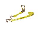 Erickson 1316 Heavy-Duty Tie-Down, 1 in W, 15 ft L, Nylon, Yellow, 3000 lb Working Load, J-Hook End Yellow
