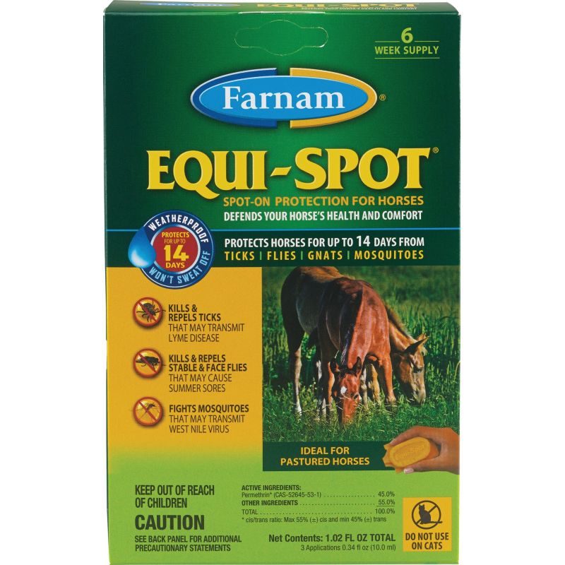 Farnam Equi-Spot Fly Repellent For Horses 10.0 Ml., Spot-On