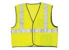 Safety Works CVCL2MLXL Safety Vest, XL, Polyester, Lime Yellow, Hook-and-Loop XL, Lime Yellow