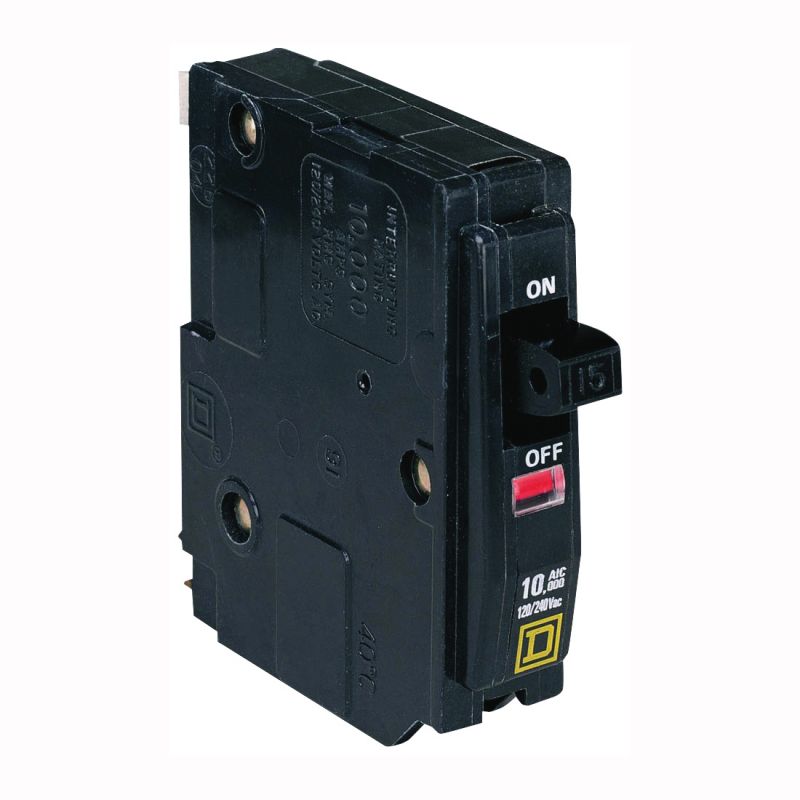 Square D QO QO130CP Circuit Breaker, Mini, 30 A, 1 -Pole, 120/240 VAC, 48 VDC, Fixed Trip, Plug Mounting