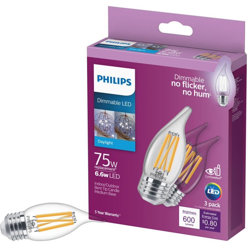 Philips BA11 Medium Dimmable LED Decorative Light Bulb