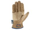 Wells Lamont HydraHyde 1019L Fencer Gloves, Men&#039;s, L, Keystone, Reinforced Thumb, Cowhide Suede Leather, Brown/Tan L, Brown/Tan