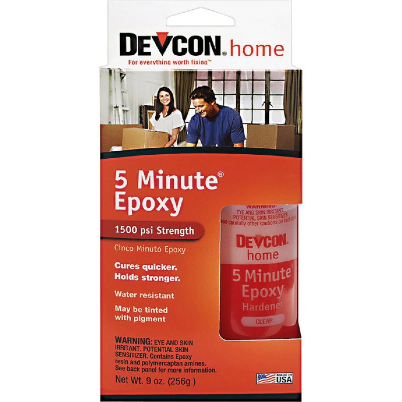 Devcon 5 Minute Epoxy Clear, 9 Oz.