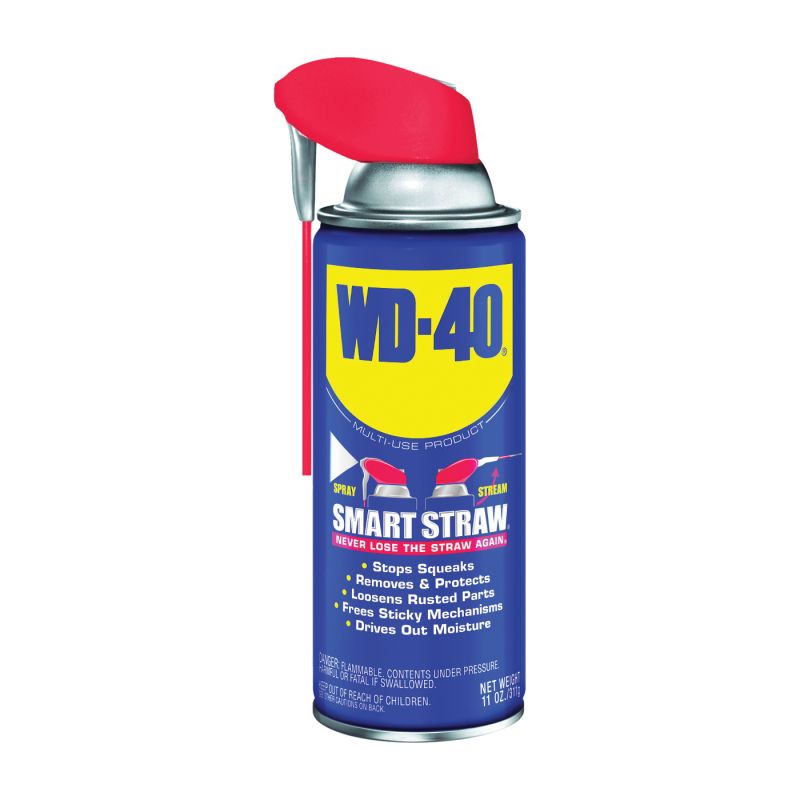 WD-40 SMART STRAW 490040 Lubricant, 11 oz, Aerosol Can, Liquid Light Amber