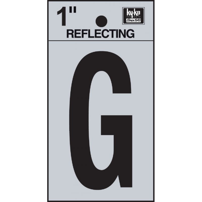 Hy-Ko 1 In. Reflective Letters Black, Reflective (Pack of 10)