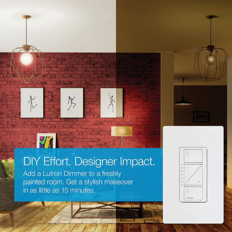 Lutron Caseta In-Wall Wireless Dimmer White, 1.25