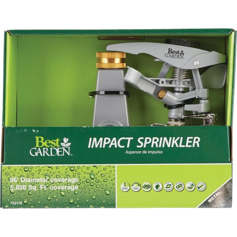 Best Garden Wheeled Impulse Sprinkler Gray