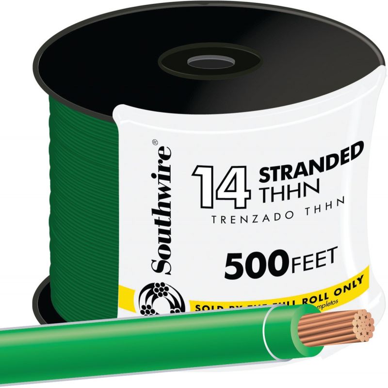 Southwire 14 AWG Stranded THHN Electrical Wire Green