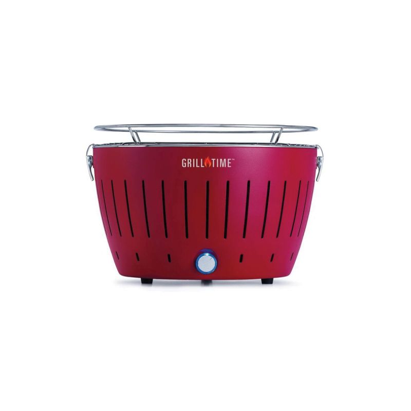 Grill Time TAILGATER GT UPG-R-13 Charcoal Grill, Blazing Red, Steel Body Blazing Red