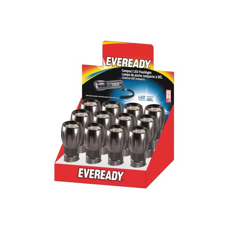 Energizer EVML33ASD Flashlight LED, AAA Battery, LED Lamp, 21 Lumens Lumens, 21 m Beam Distance, 12 hr Run Time (Pack of 12)