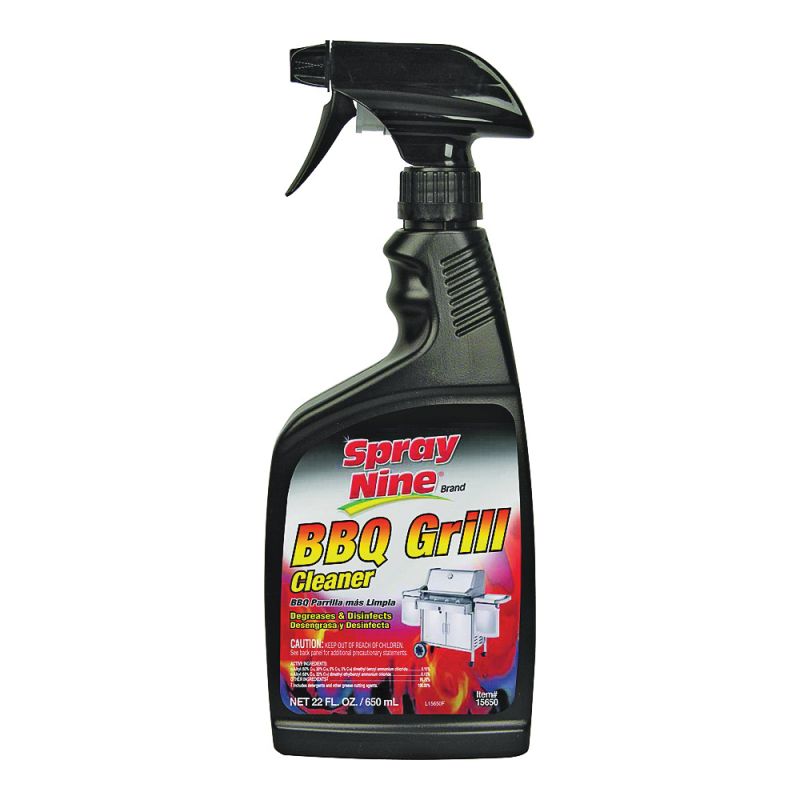 Spray Nine 15650 BBQ Grill Cleaner, Liquid, Clear, 22 oz Bottle Clear