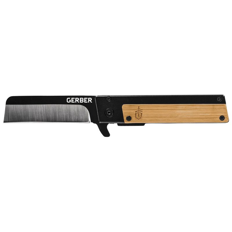 Gerber 31-003731 Flipper Knife, 2.7 in L Blade, 7Cr17MoV Stainless Steel Blade, Bamboo Handle 2.7 In