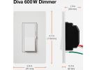 Lutron Diva 3-Way Slide Dimmer Switch Ivory