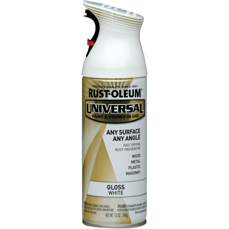 Rust-Oleum Universal All-Surface Spray Paint &amp; Primer In One 12 Oz., White