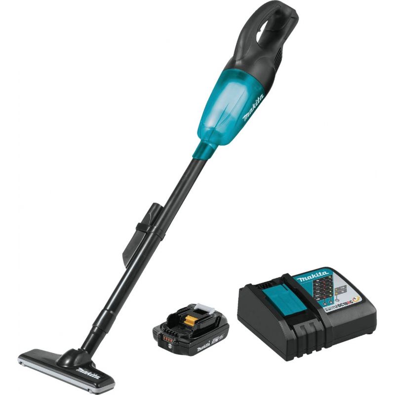Makita 18V LXT Compact Cordless Stick Vacuum Cleaner Kit Blue