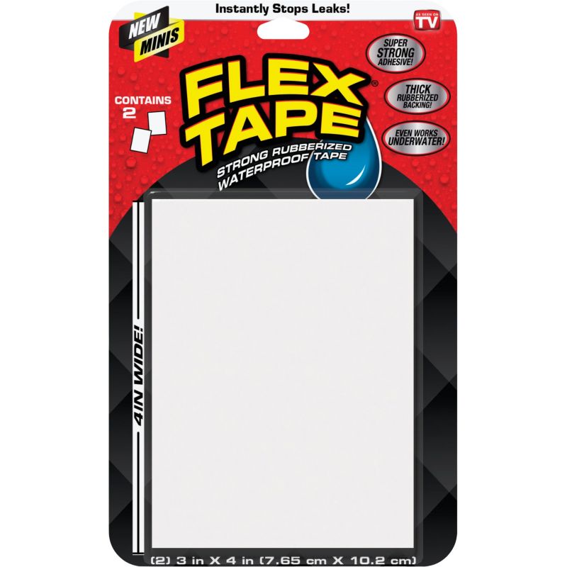 Flex Tape Rubberized Repair Tape 3 In. X 4 In., White