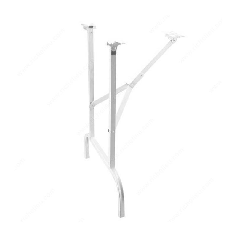 Onward 51430 Folding Table Leg, 28-3/8 in H, 22 in W, Metal, White