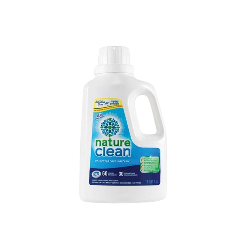 Nature Clean 10-30850 Laundry Detergent, 1.8 L, Liquid, Unscented