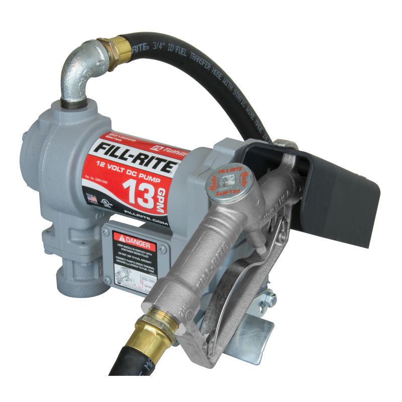 Fill-Rite SD1202G/SD1202 Fuel Transfer Pump, Motor: 1/4 hp, 12 VDC, 20 A, 30 min Duty Cycle, 3/4 in Outlet, 13 gpm