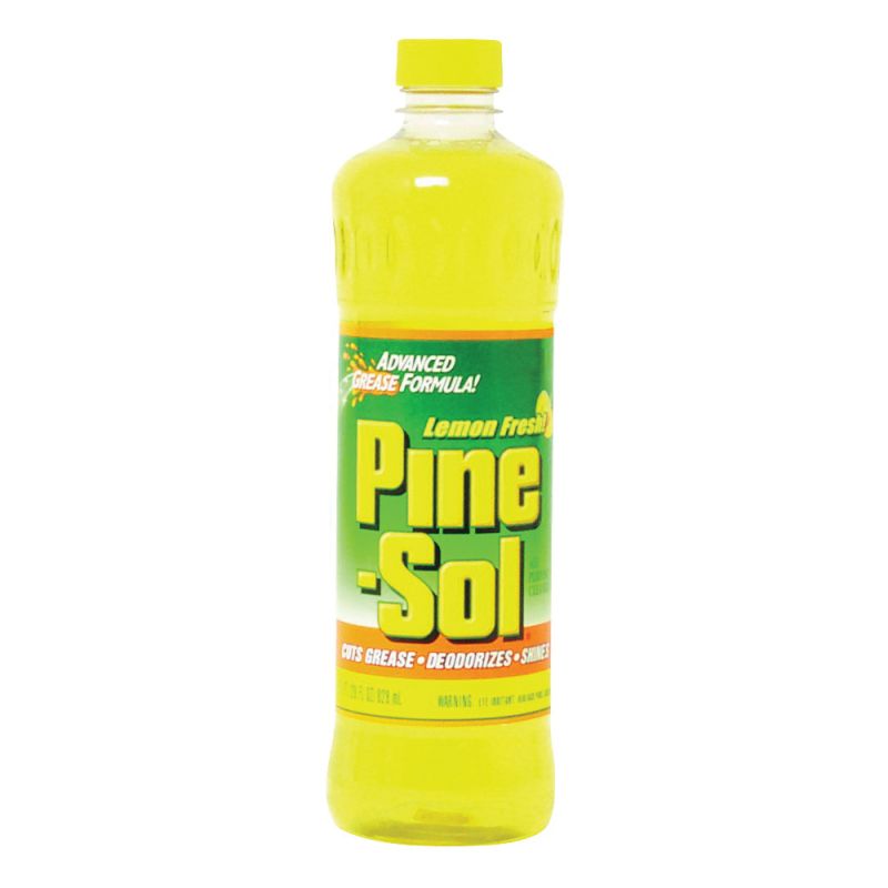 Pine-Sol 40187 All-Purpose Cleaner, 28 oz Bottle, Liquid, Fresh Lemon, Yellow Yellow